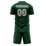 Custom Green Gray Soccer Jersey