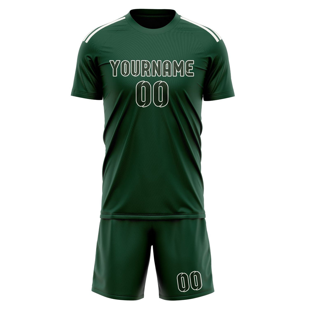 Custom Green Dark Green Soccer Jersey