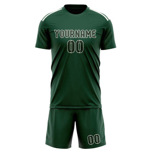 Custom Green Dark Green Soccer Jersey