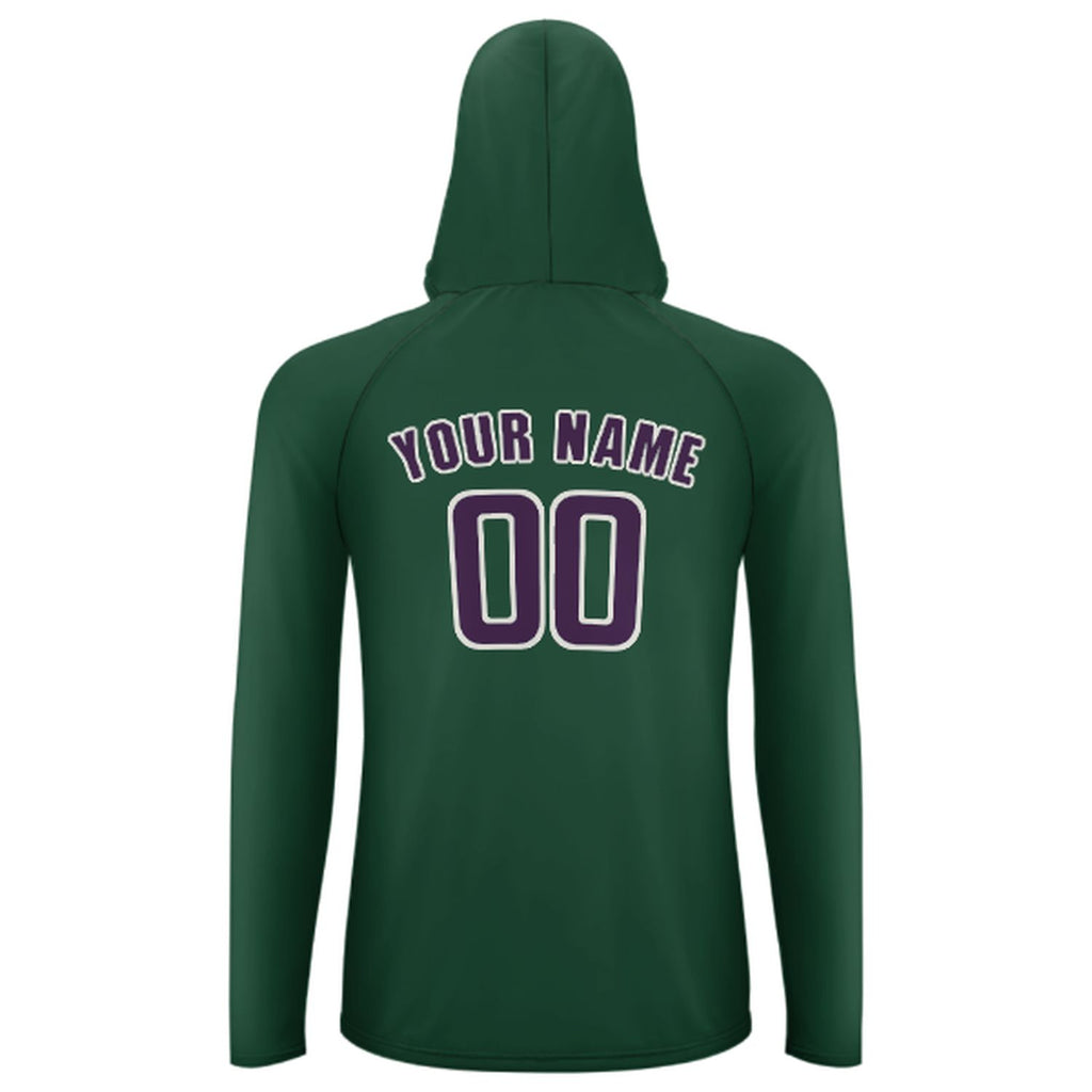 Custom Green Purple UV-Hoodie
