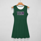 Custom Green Purple Cheerleader Dress
