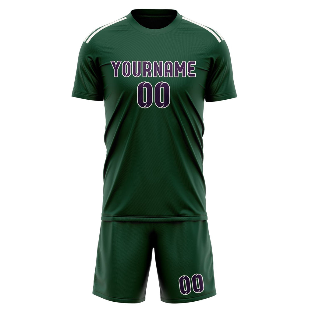 Custom Green Purple Soccer Jersey