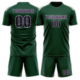 Custom Green Purple Soccer Jersey