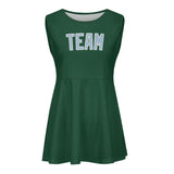 Custom Green Light Blue Cheerleader Dress