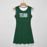 Custom Green Light Blue Cheerleader Dress