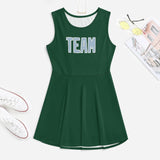 Custom Green Light Blue Cheerleader Dress