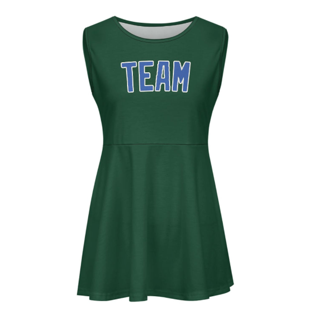 Custom Green Sky Blue Cheerleader Dress