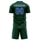 Custom Green Sky Blue Soccer Jersey