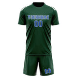 Custom Green Sky Blue Soccer Jersey