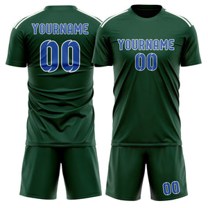 Custom Green Sky Blue Soccer Jersey