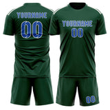 Custom Green Sky Blue Soccer Jersey