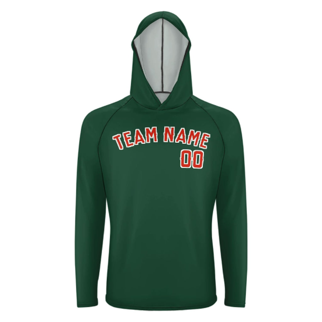 Custom Green Orange Red UV-Hoodie