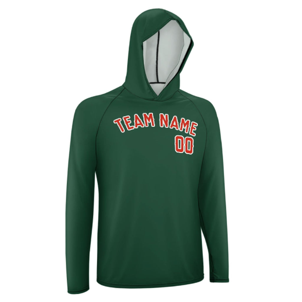 Custom Green Orange Red UV-Hoodie