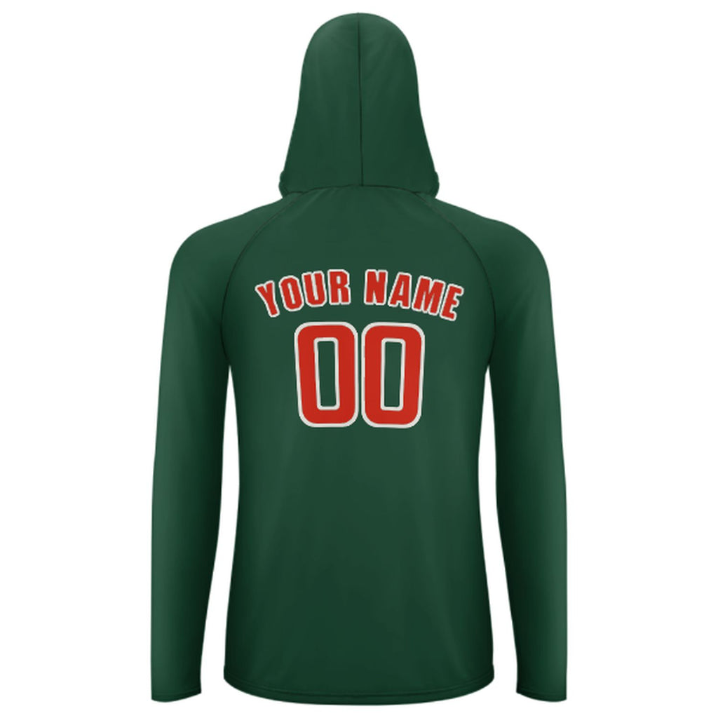 Custom Green Orange Red UV-Hoodie