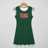 Custom Green Orange Red Cheerleader Dress