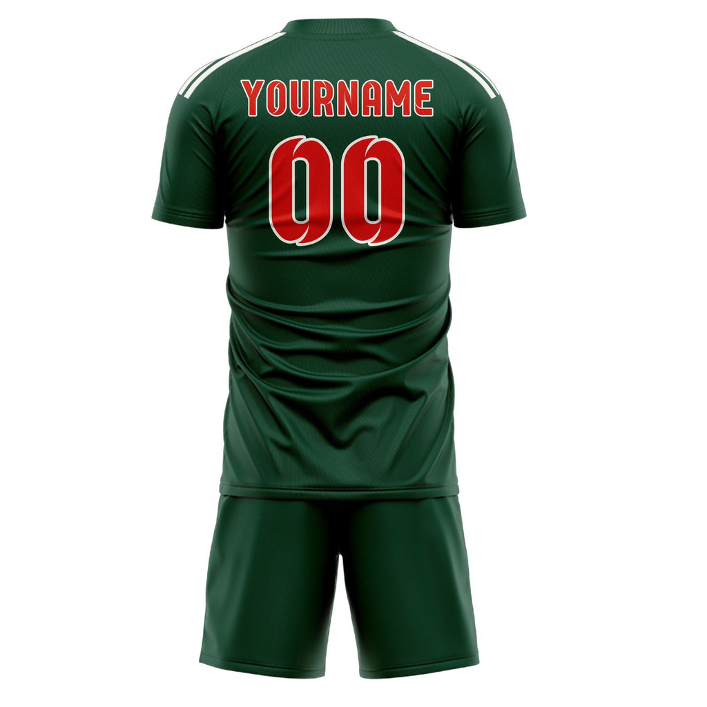Custom Green Orange Red Soccer Jersey