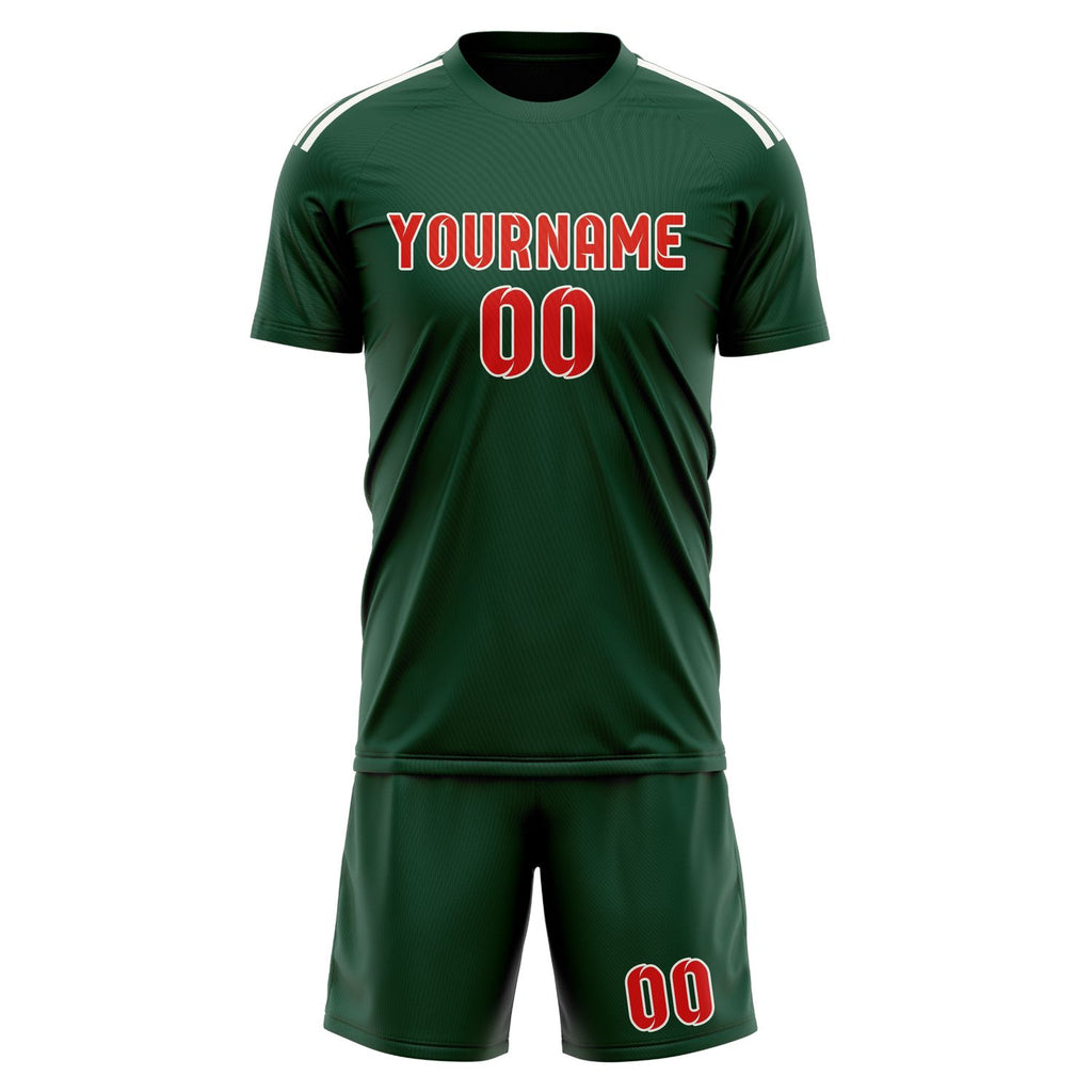 Custom Green Orange Red Soccer Jersey