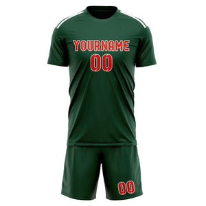 Custom Green Orange Red Soccer Jersey