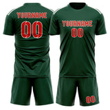 Custom Green Orange Red Soccer Jersey