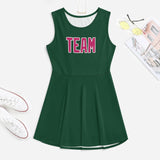 Custom Green Pink Cheerleader Dress