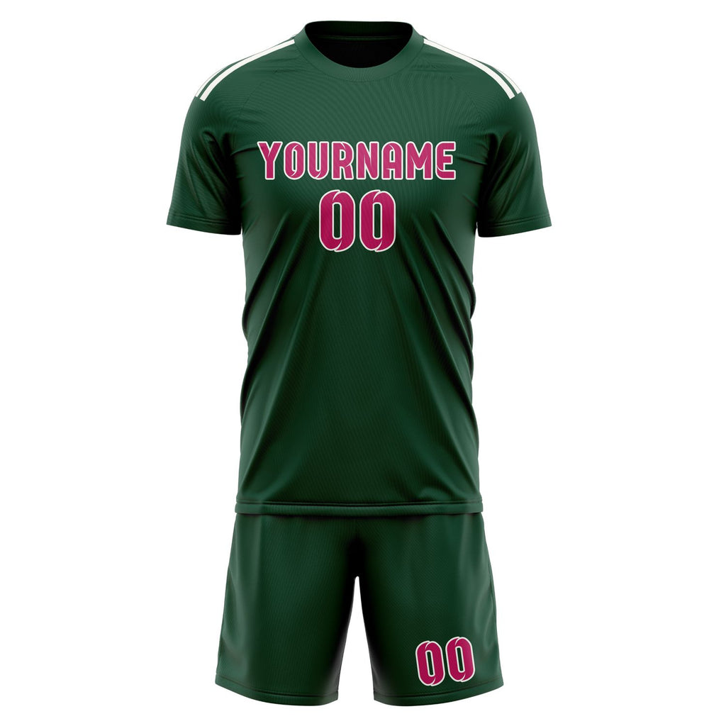 Custom Green Pink Soccer Jersey