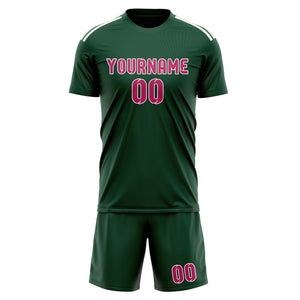 Custom Green Pink Soccer Jersey