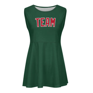 Custom Green Red Cheerleader Dress