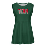 Custom Green Red Cheerleader Dress