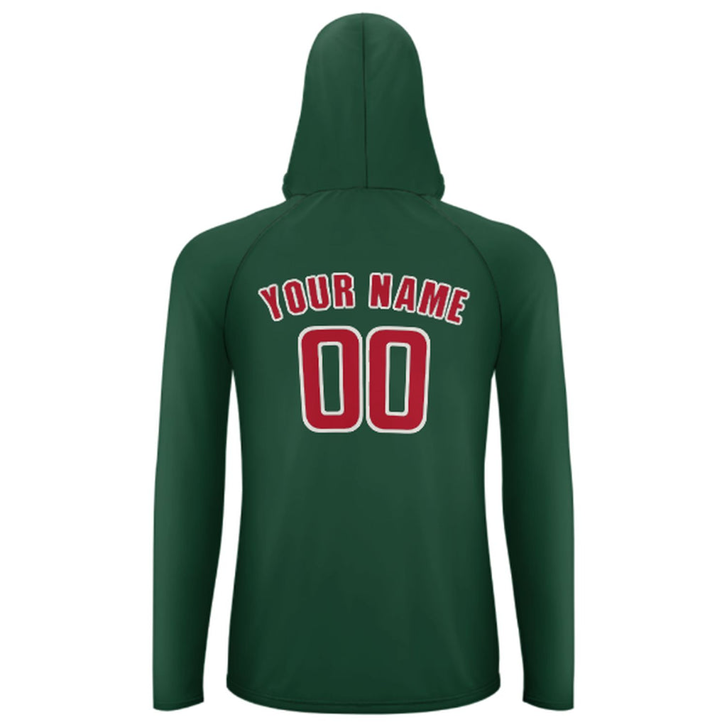 Custom Green Red UV-Hoodie