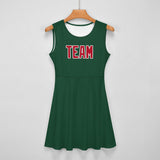 Custom Green Red Cheerleader Dress