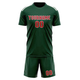 Custom Green Red Soccer Jersey