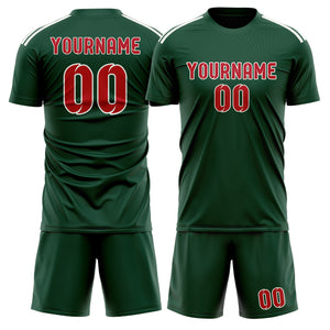 Custom Green Red Soccer Jersey
