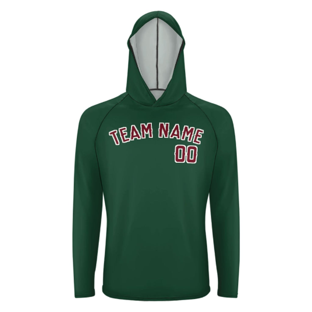 Custom Green Crimson Red UV-Hoodie