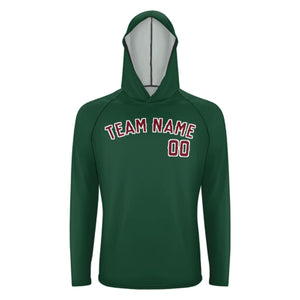 Custom Green Crimson Red UV-Hoodie