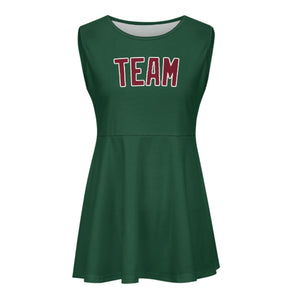 Custom Green Crimson Red Cheerleader Dress