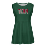Custom Green Crimson Red Cheerleader Dress