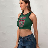 Custom Green Crimson Red Sleeveless Tank Top