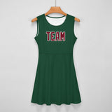 Custom Green Crimson Red Cheerleader Dress