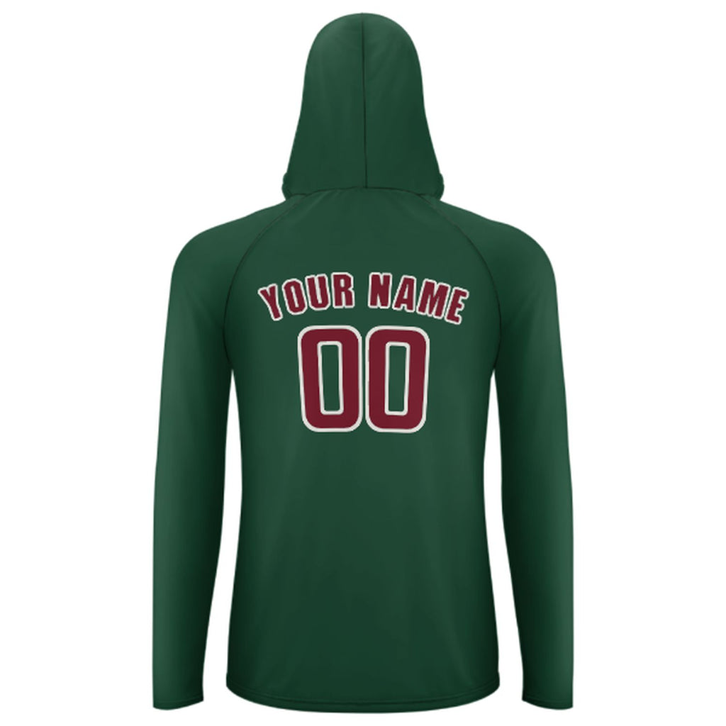 Custom Green Crimson Red UV-Hoodie