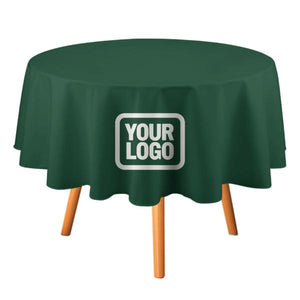 Custom Green White Round Table Cloth