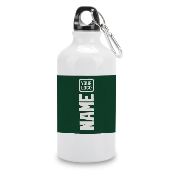 Custom Green White Sports Bottle