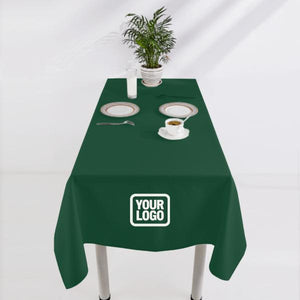 Custom Green White Square Table Cloth