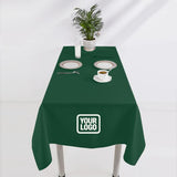 Custom Green White Square Table Cloth