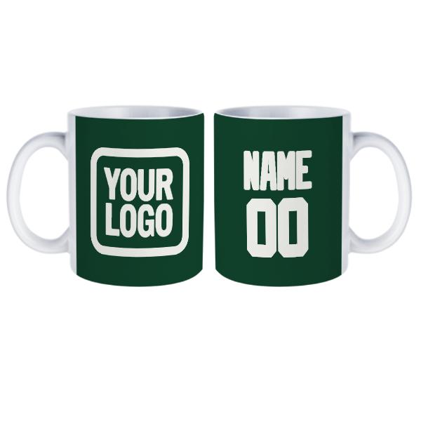 Custom Green White Mug