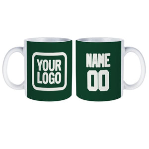 Custom Green White Mug