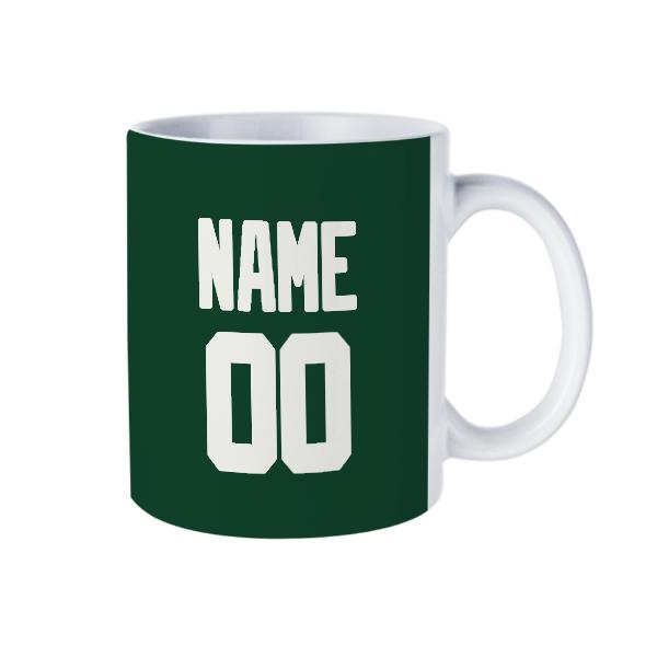 Custom Green White Mug