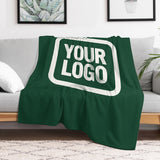 Custom Green White Blanket