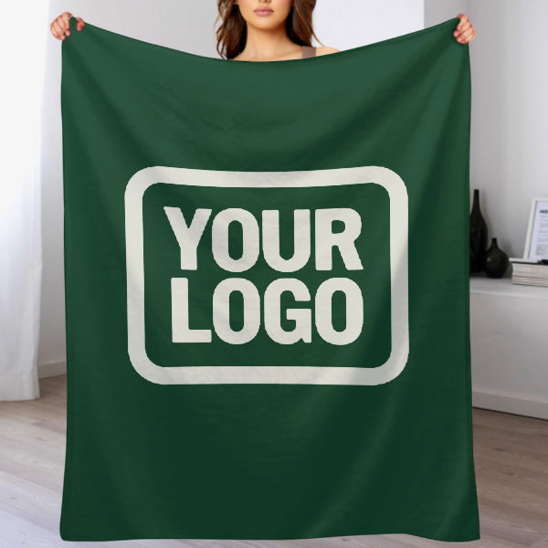 Custom Green White Blanket