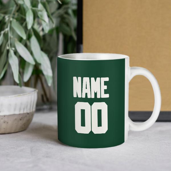 Custom Green White Mug