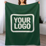 Custom Green White Blanket